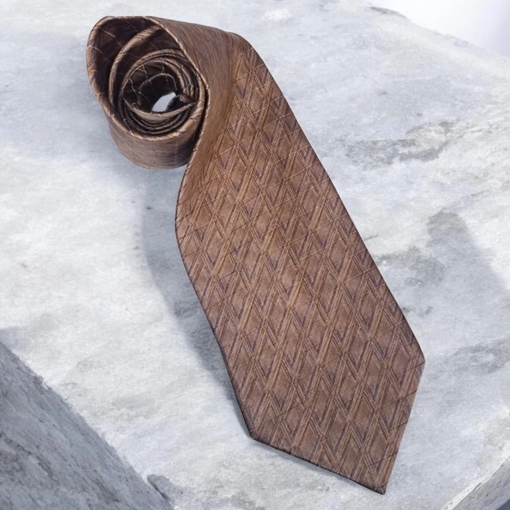 Haggar Men's Tie Brown USA